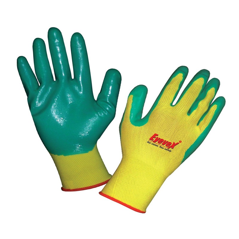 NITRILE PALM COATED GLOVE NYLON LINED