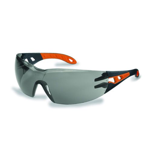 SAFETY GLASS UVEX 9192-245 PHEOS GREY LENS ORANGE FRAME